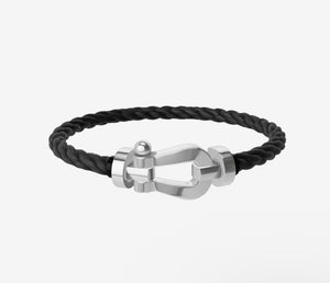 Bracelet Fred noir et argent