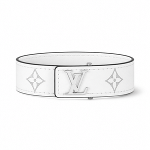 Bracelet LV en cuir blanc