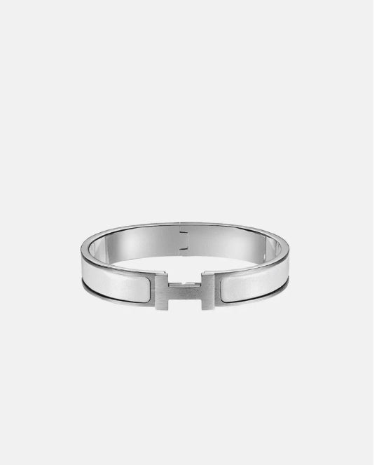 Bracelet Hermès Argenté et blanc