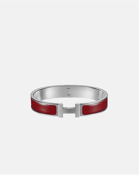 Bracelet Hermès gris et rouge